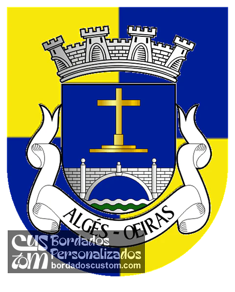 Emblema Bordado Antiga Freguesia de Algés (Oeiras, Lisboa)