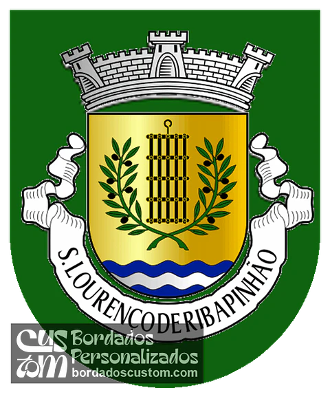 Emblema Bordado Freguesia de São Lourenço de Ribapinhão (Sabrosa, Vila Real)