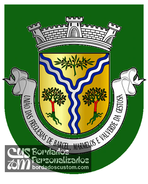 Emblema Bordado Freguesia de Barcel, Marmelos e Valverde da Gestosa (Mirandela, Bragança)