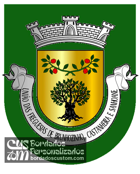Emblema Bordado Freguesia de Brunhozinho, Castanheira e Sanhoane (Mogadouro, Bragança)