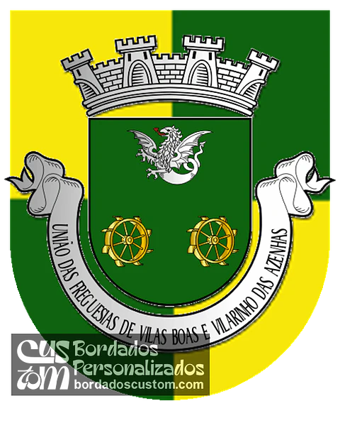 Emblema Bordado Freguesia de Vilas Boas e Vilarinho das Azenhas (Vila Flor, Bragança)