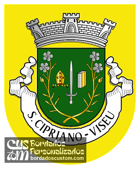 Emblema Bordado Antiga Freguesia de São Cipriano (Viseu, Viseu)