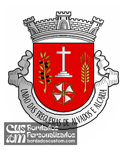 Emblema Bordado Freguesia de Alvados e Alcaria (Porto de Mós, Leiria)