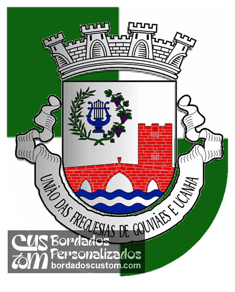 Emblema Bordado Freguesia de Gouviães e Ucanha (Tarouca, Viseu)