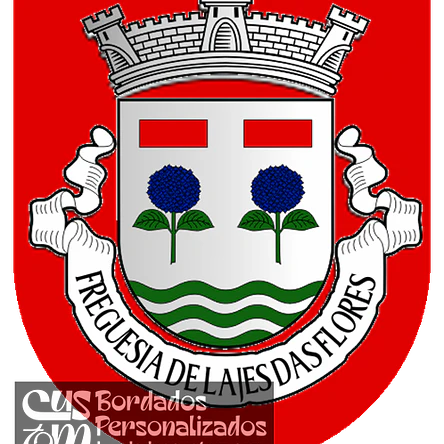 Emblema Bordado Freguesia de Lajes das Flores (Lajes das Flores, Açores) 1