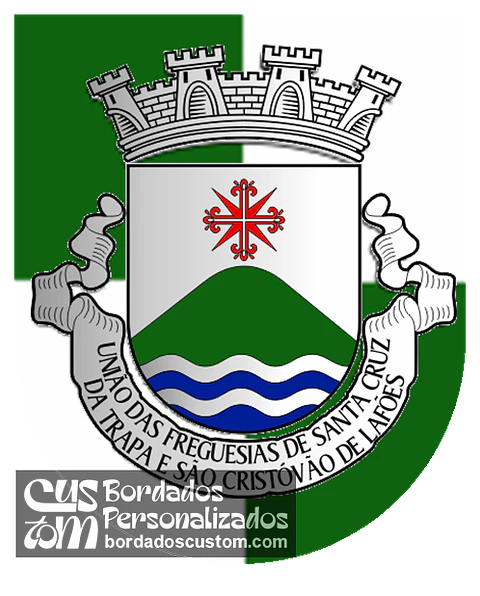 Emblema Bordado Freguesia de Santa Cruz da Trapa e São Cristóvão de Lafões (São Pedro do Sul, Viseu)