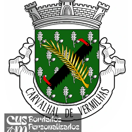 Emblema Bordado Antiga Freguesia de Carvalhal de Vermilhas (Vouzela, Viseu) 1