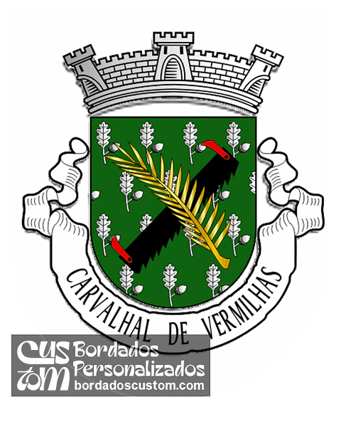 Emblema Bordado Antiga Freguesia de Carvalhal de Vermilhas (Vouzela, Viseu)