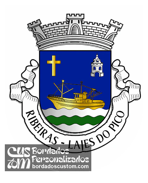 Emblema Bordado Freguesia de Ribeiras (Lajes do Pico, Açores)