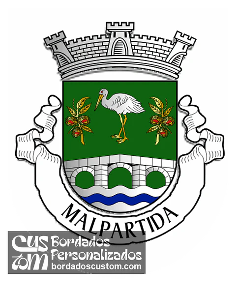 Emblema Bordado Antiga Freguesia de Malpartida (Almeida, Guarda)