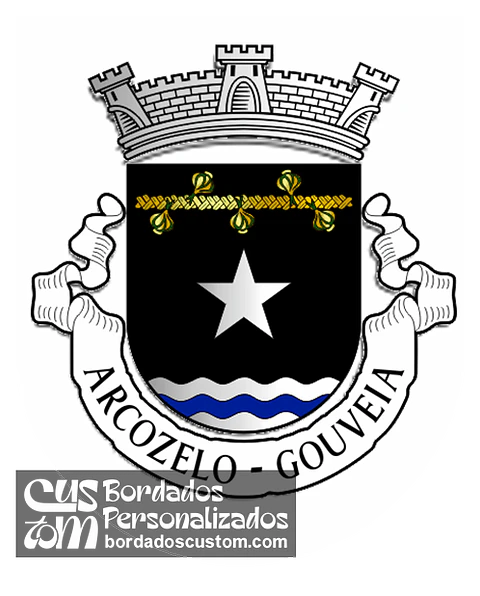 Emblema Bordado Freguesia de Arcozelo (Gouveia, Guarda)