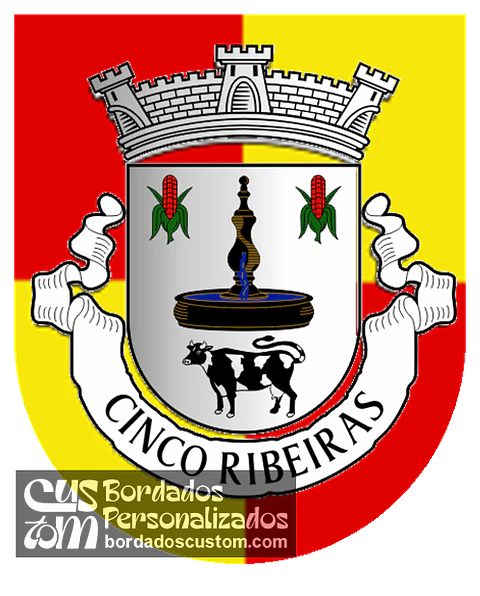 Emblema Bordado Freguesia de Cinco Ribeiras (Angra do Heroísmo, Açores)
