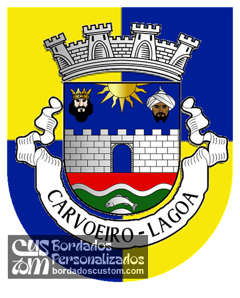 Emblema Bordado Antiga Freguesia de Carvoeiro (Lagoa, Faro)