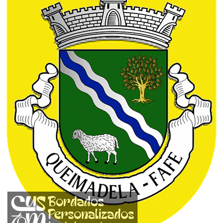Emblema Bordado Antiga Freguesia de Queimadela (Fafe, Braga) 1