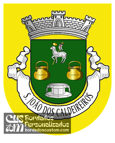 Emblema Bordado Freguesia de São João dos Caldeireiros (Mértola, Beja)