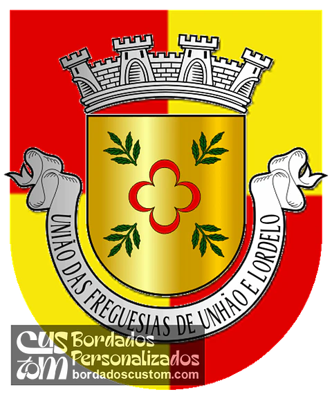 Emblema Bordado Freguesia de Unhão e Lordelo (Felgueiras, Porto)