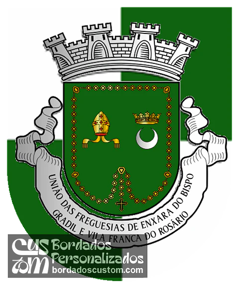 Emblema Bordado Freguesia de Enxara do Bispo, Gradil e Vila Franca do Rosário (Mafra, Lisboa)