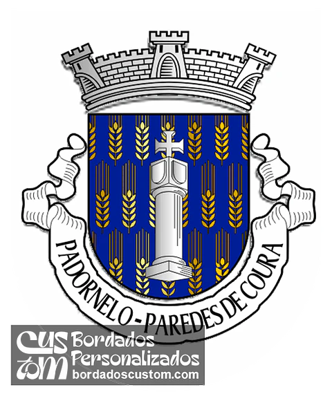 Emblema Bordado Freguesia de Padornelo (Paredes de Coura, Viana do Castelo)