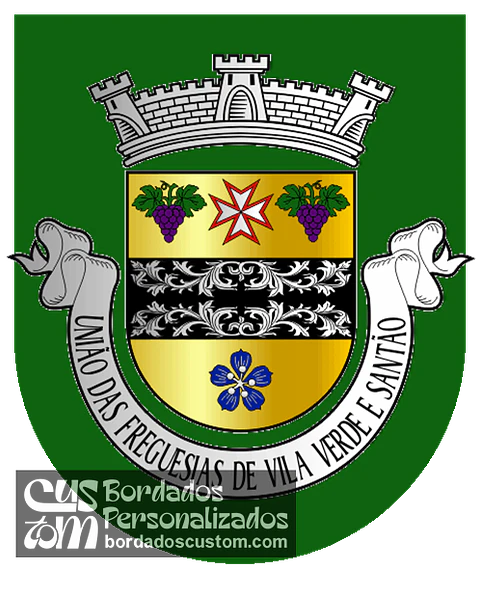Emblema Bordado Freguesia de Vila Verde e Santão (Felgueiras, Porto)