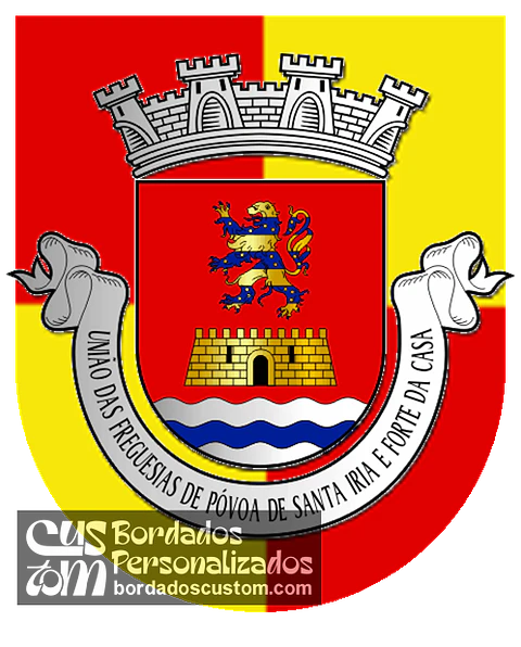 Emblema Bordado Freguesia de Póvoa de Santa Iria e Forte da Casa (Vila Franca de Xira, Lisboa)