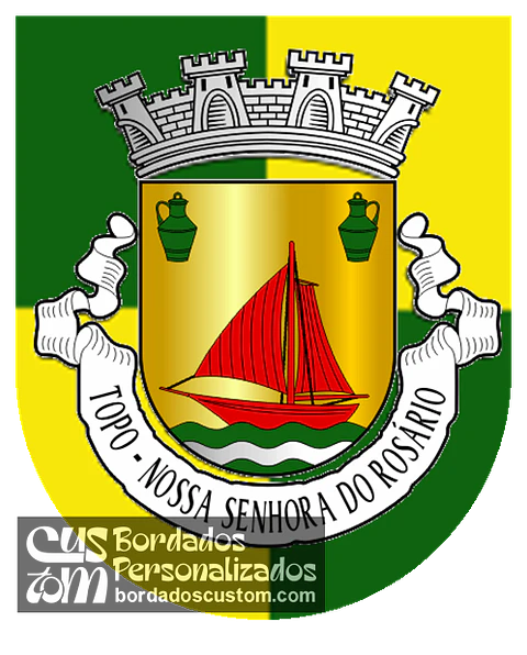Emblema Bordado Freguesia de Topo (Nossa Senhora do Rosário) (Calheta, Açores)
