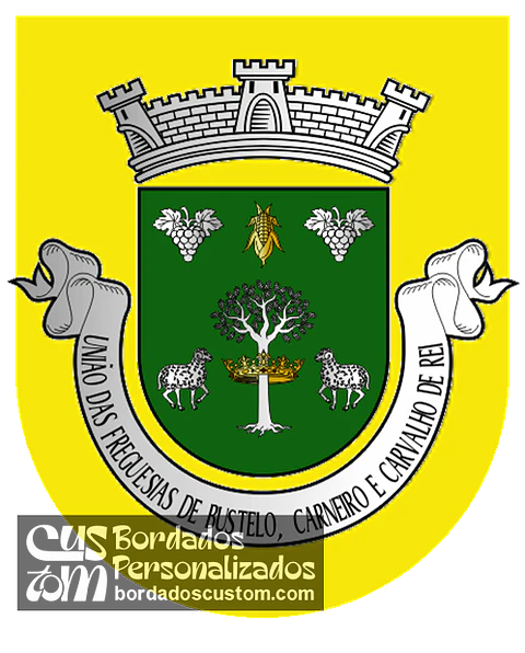 Emblema Bordado Freguesia de Bustelo, Carneiro e Carvalho de Rei (Amarante, Porto)