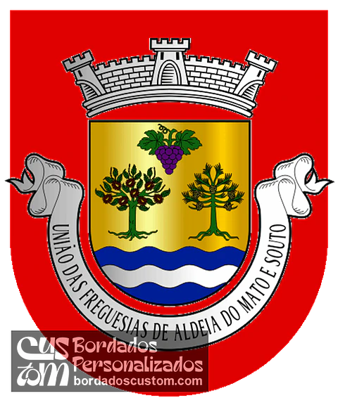 Emblema Bordado Freguesia de Aldeia do Mato e Souto (Abrantes, Santarém)