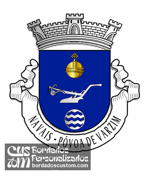Emblema Bordado Antiga Freguesia de Navais (Póvoa de Varzim, Porto)