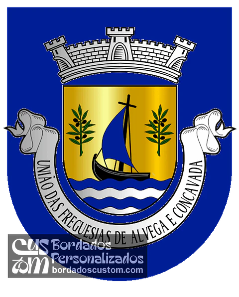 Emblema Bordado Freguesia de Alvega e Concavada (Abrantes, Santarém)