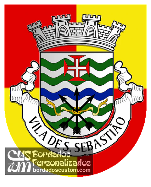 Emblema Bordado Freguesia de Vila de São Sebastião (Angra do Heroísmo, Açores)