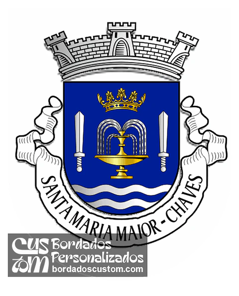 Emblema Bordado Freguesia de Santa Maria Maior (Chaves, Vila Real)