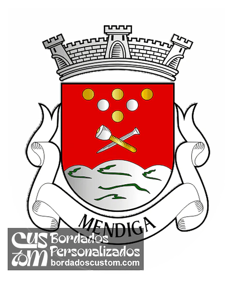 Emblema Bordado Antiga Freguesia de Mendiga (Porto de Mós, Leiria)