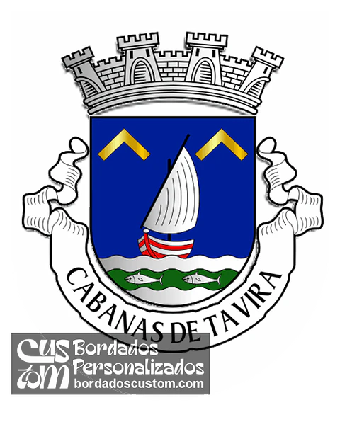Emblema Bordado Antiga Freguesia de Cabanas de Tavira (Tavira, Faro)