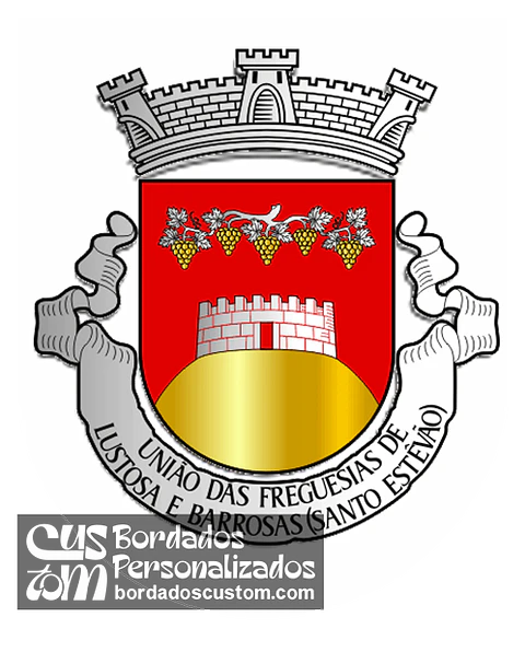 Emblema Bordado Freguesia de Lustosa e Barrosas (Santo Estêvão) (Lousada, Porto)