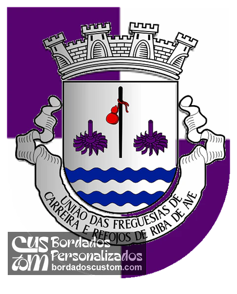 Emblema Bordado Freguesia de Carreira e Refojos de Riba de Ave (Santo Tirso, Porto)