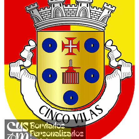 Emblema Bordado Antiga Freguesia de Cinco Vilas (Figueira de Castelo Rodrigo, Guarda) 1
