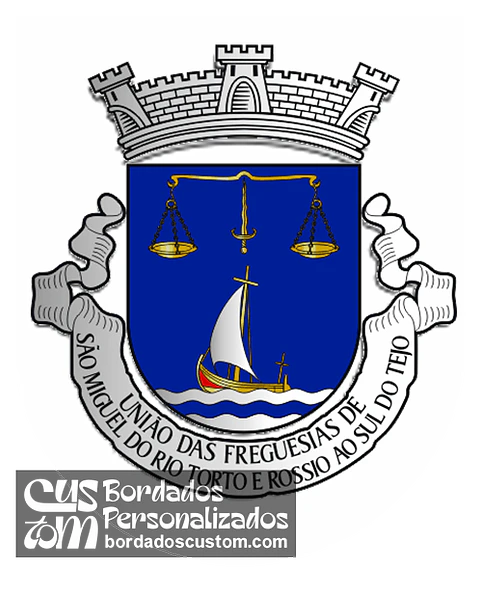 Emblema Bordado Freguesia de São Miguel do Rio Torto e Rossio ao Sul do Tejo (Abrantes, Santarém)