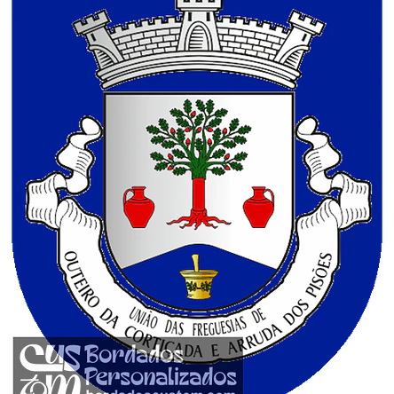 Emblema Bordado Freguesia de Outeiro da Cortiçada e Arruda dos Pisões (Rio Maior, Santarém) 1