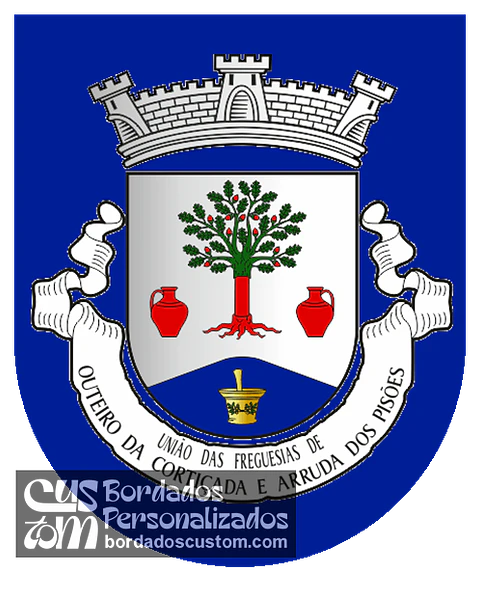 Emblema Bordado Freguesia de Outeiro da Cortiçada e Arruda dos Pisões (Rio Maior, Santarém)