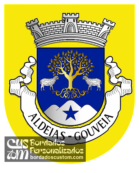 Emblema Bordado Antiga Freguesia de Aldeias (Gouveia, Guarda)