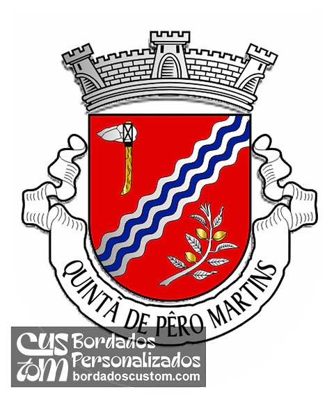 Emblema Bordado Antiga Freguesia de Quintã de Pêro Martins (Figueira de Castelo Rodrigo, Guarda)