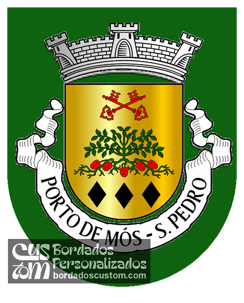 Emblema Bordado Antiga Freguesia de Porto de Mós (São Pedro) (Porto de Mós, Leiria)