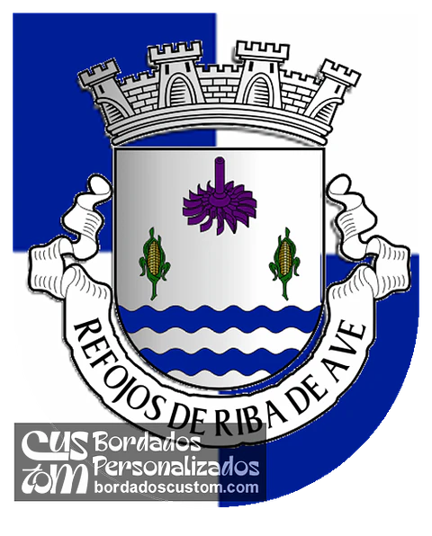 Emblema Bordado Antiga Freguesia de Refojos de Riba de Ave (Santo Tirso, Porto)