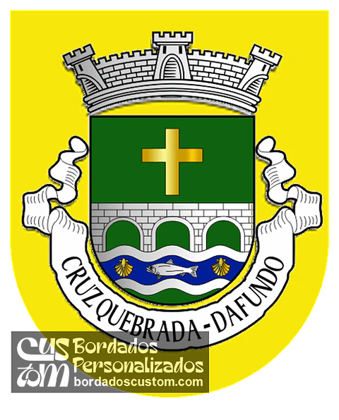 Emblema Bordado Antiga Freguesia de Cruz Quebrada - Dafundo (Oeiras, Lisboa)