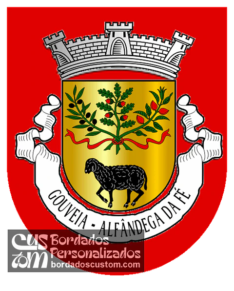 Emblema Bordado Antiga Freguesia de Gouveia (Alfândega da Fé, Bragança)