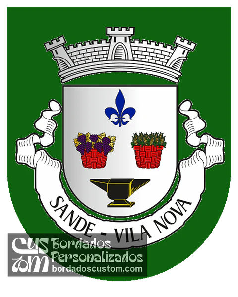 Emblema Bordado Antiga Freguesia de Sande (Vila Nova) (Guimarães, Braga)