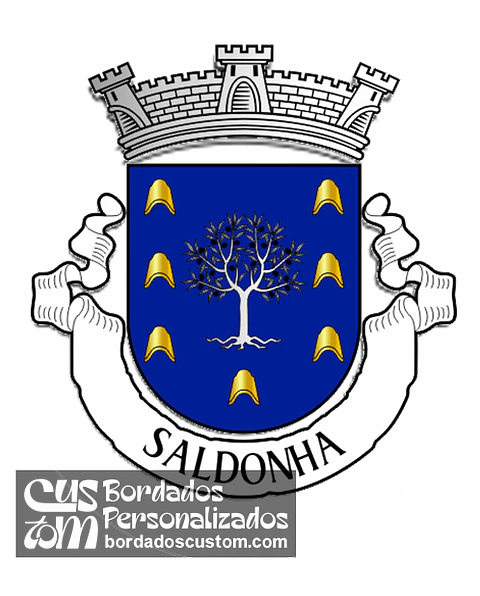 Emblema Bordado Antiga Freguesia de Saldonha (Alfândega da Fé, Bragança)
