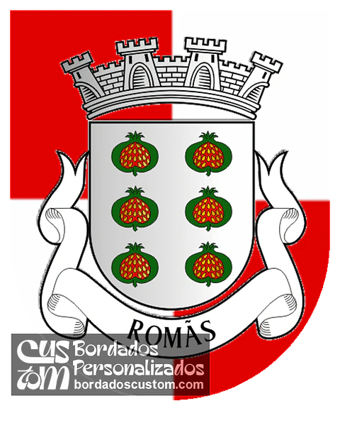 Emblema Bordado Antiga Freguesia de Romãs (Sátão, Viseu)
