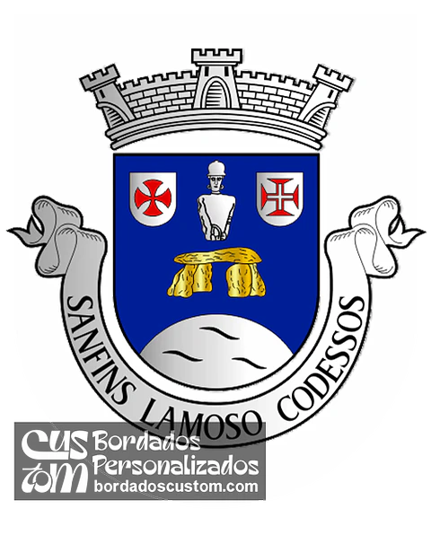 Emblema Bordado Freguesia de Sanfins Lamoso Codessos (Paços de Ferreira, Porto)