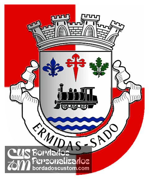 Emblema Bordado Freguesia de Ermidas-Sado (Santiago do Cacém, Setúbal)